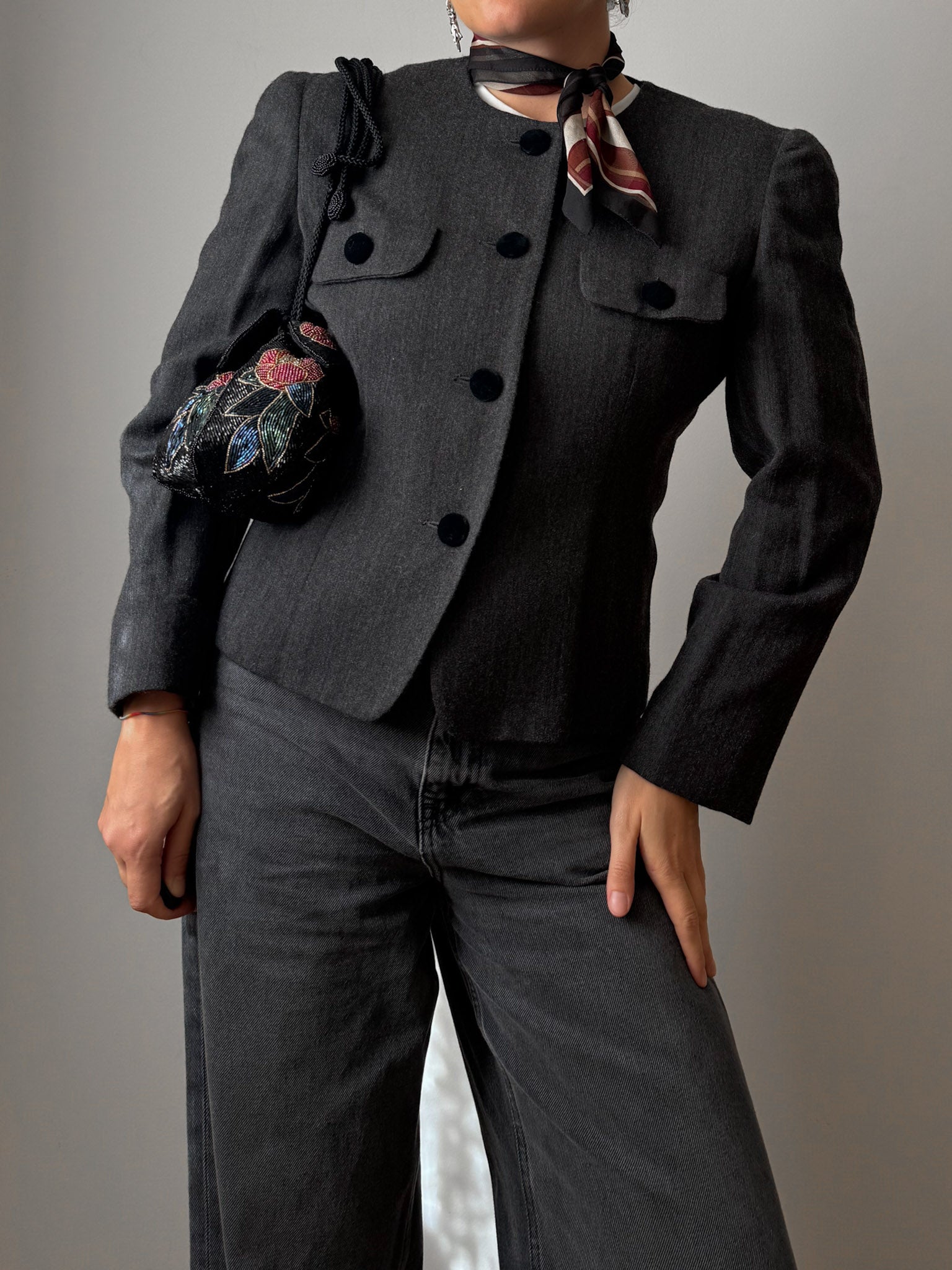 Pure wool grey jacket