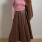 Real leather rust skirt