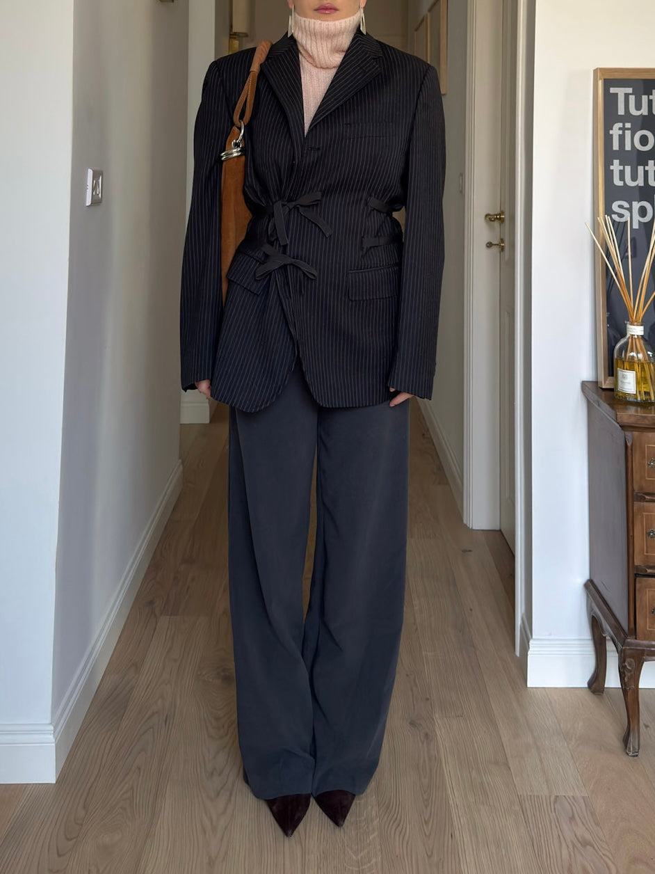 Brando pinstriped anthracite wool (M&s)