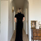 Pure velvet black long dress