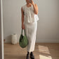 Pure linen white skirt