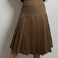 Pure virgine wool pleated camel skirt