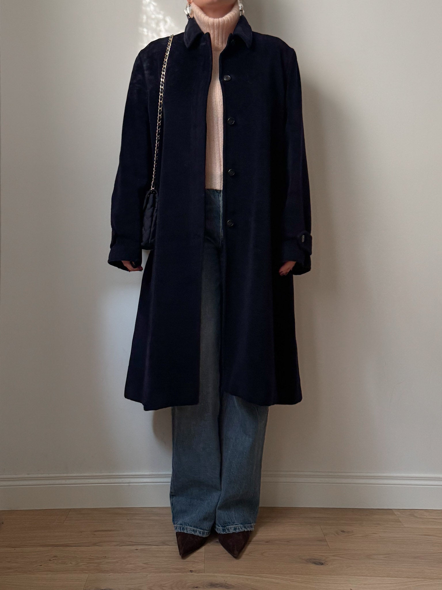 Max Mara wool and cashmere blue coat