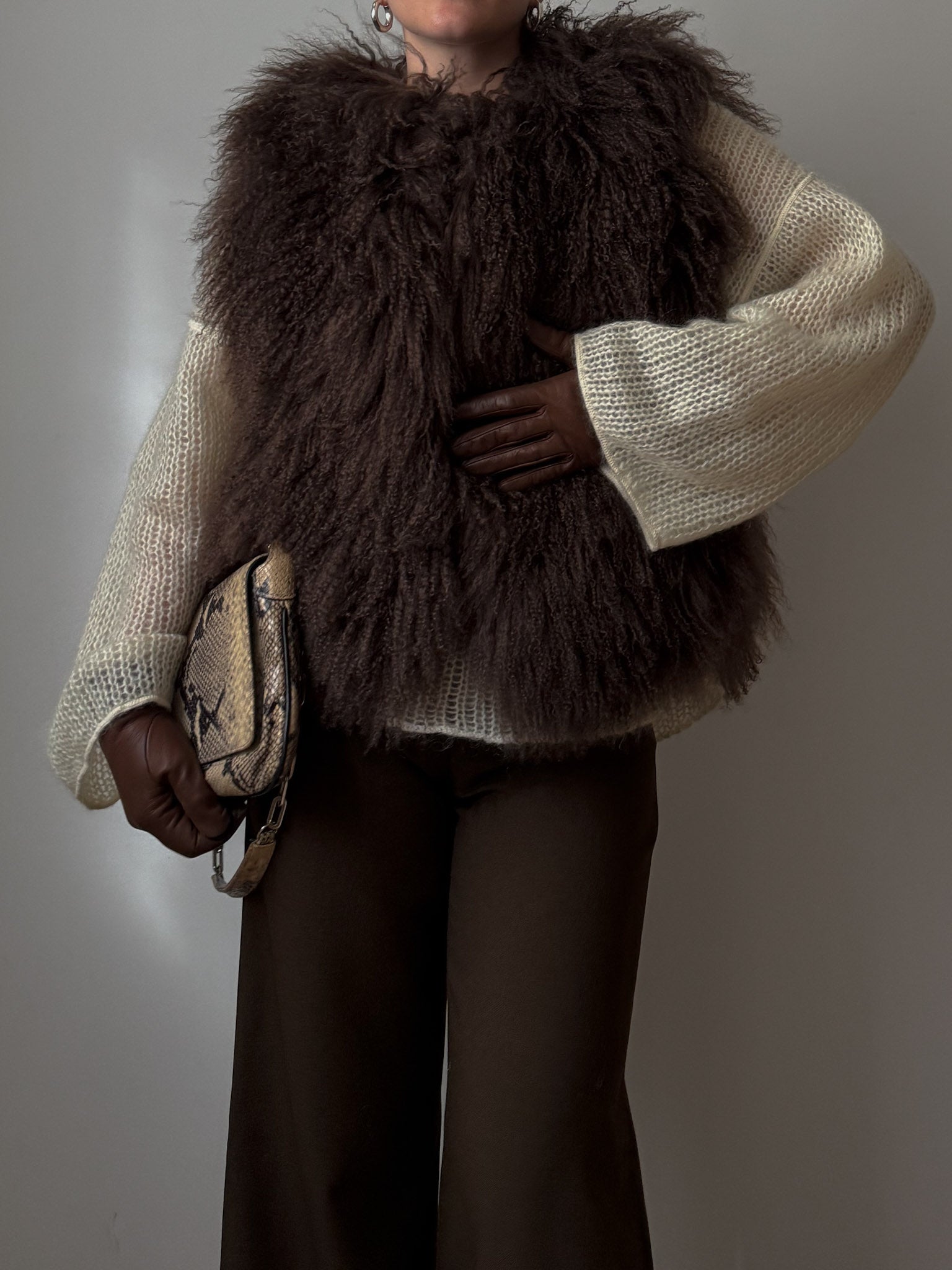 PRE-ORDER Brown Mongolian Vest