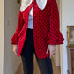 Velvet red and black jacket