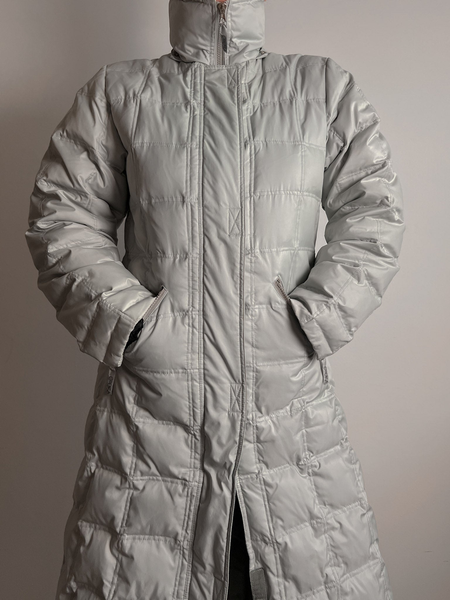 Real down ice long puffer