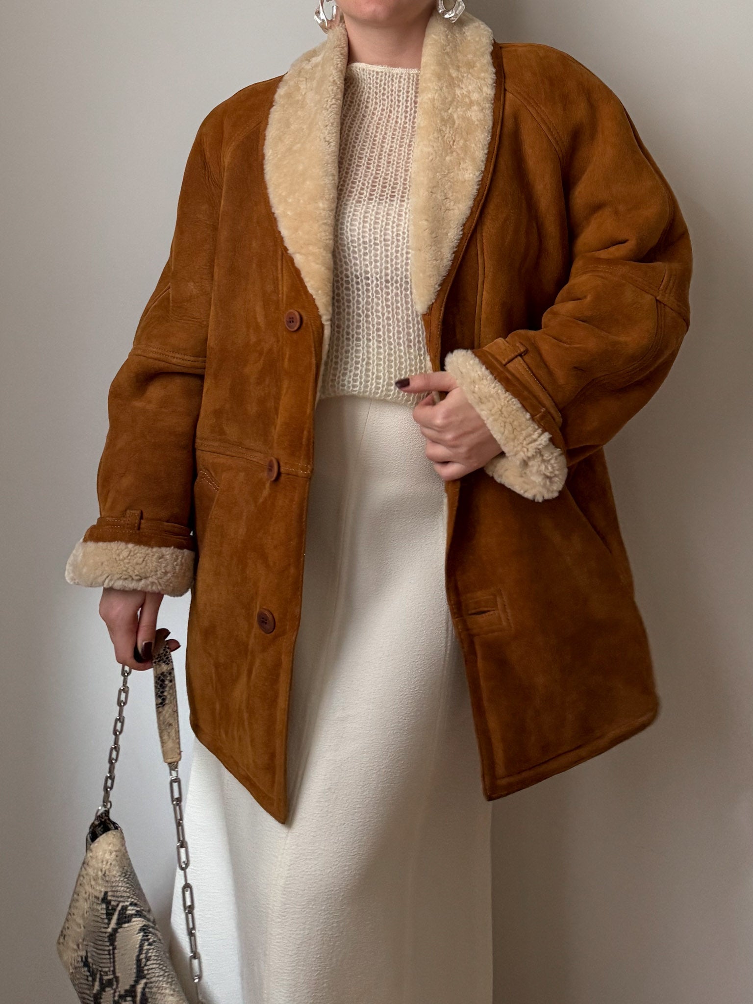 Original Shearling cognac coat
