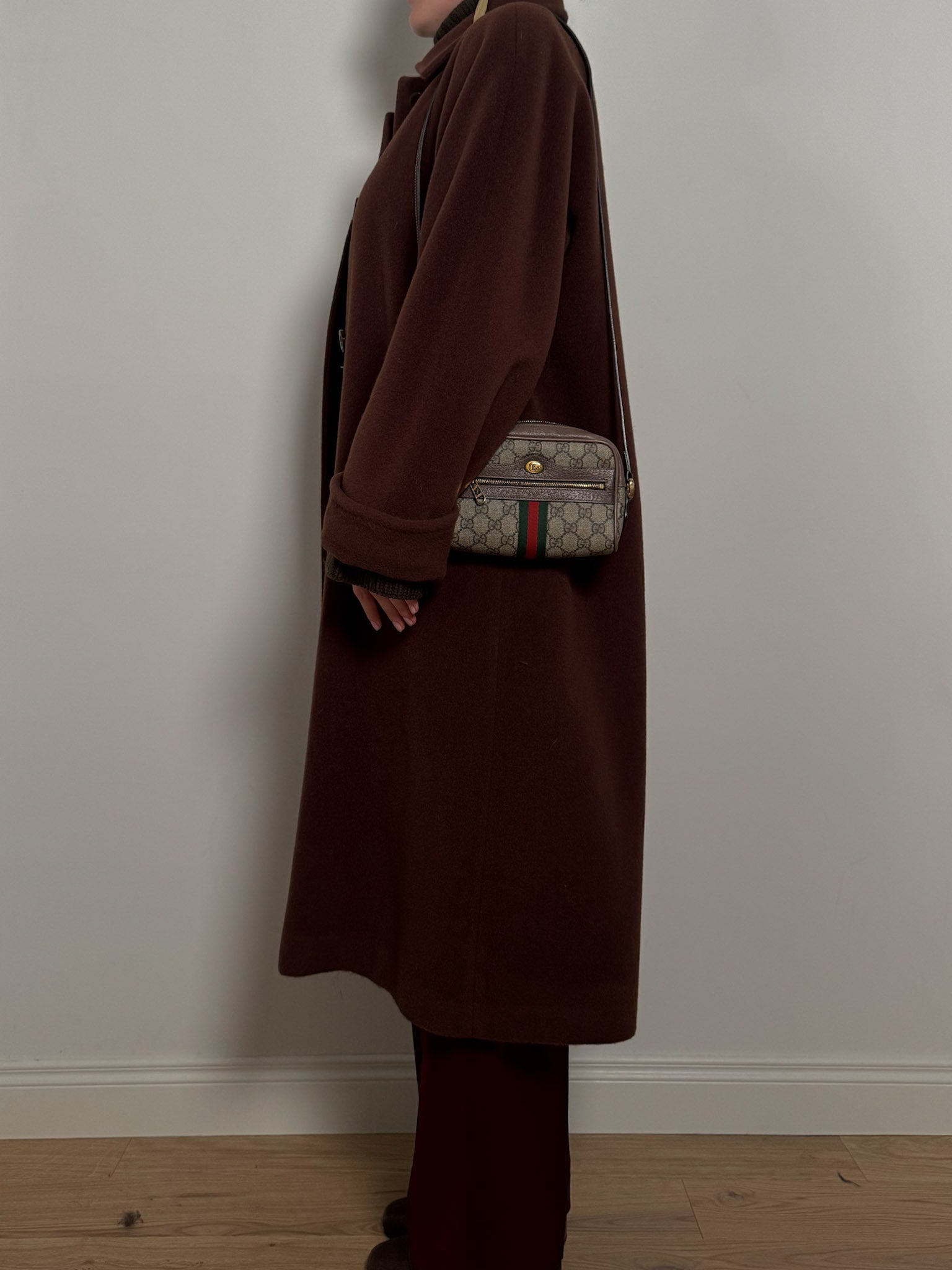 Wool and cashmere brown coat