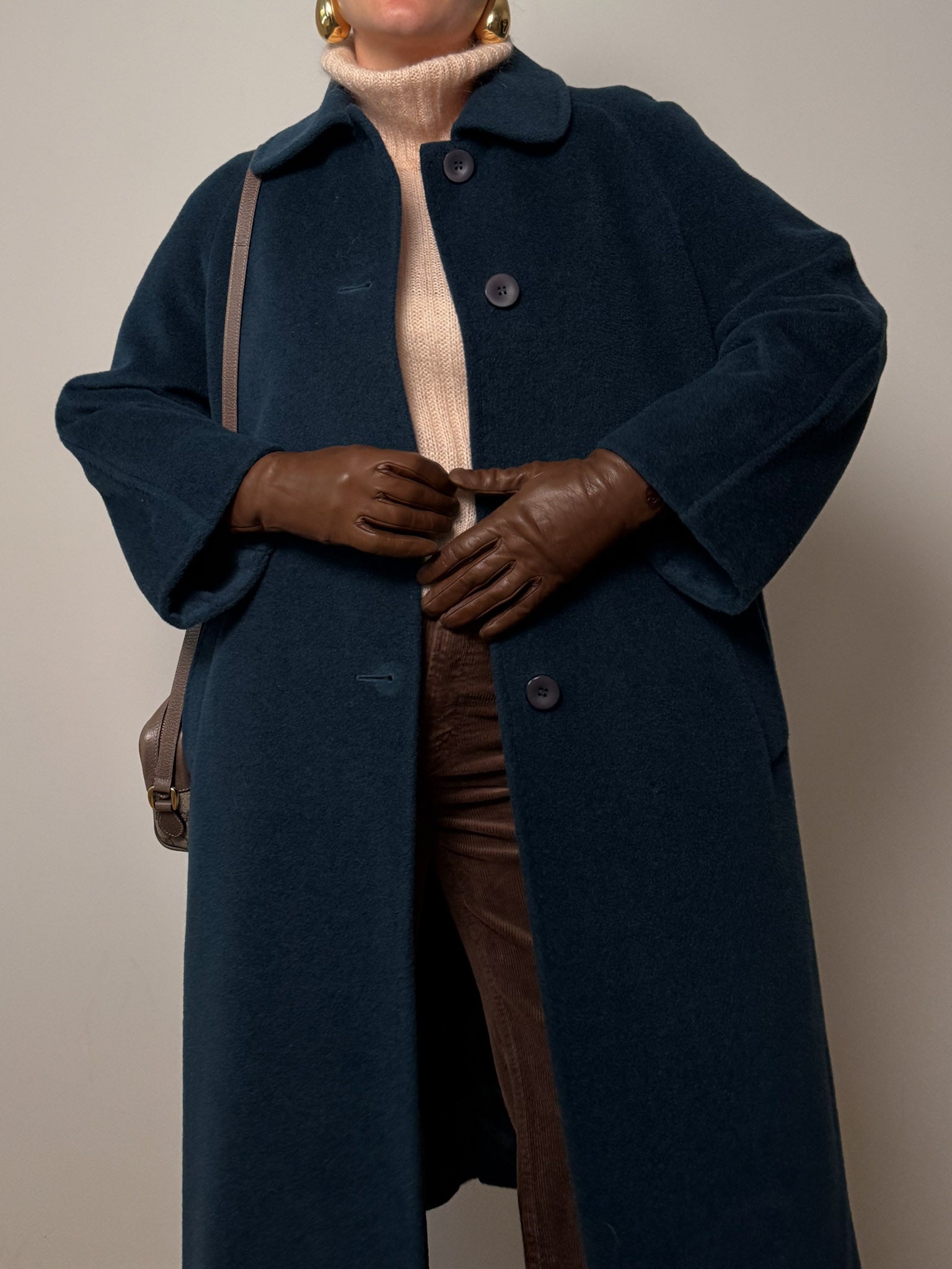 Pure wool petrolium coat