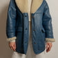 Vintage blue Shearling coat