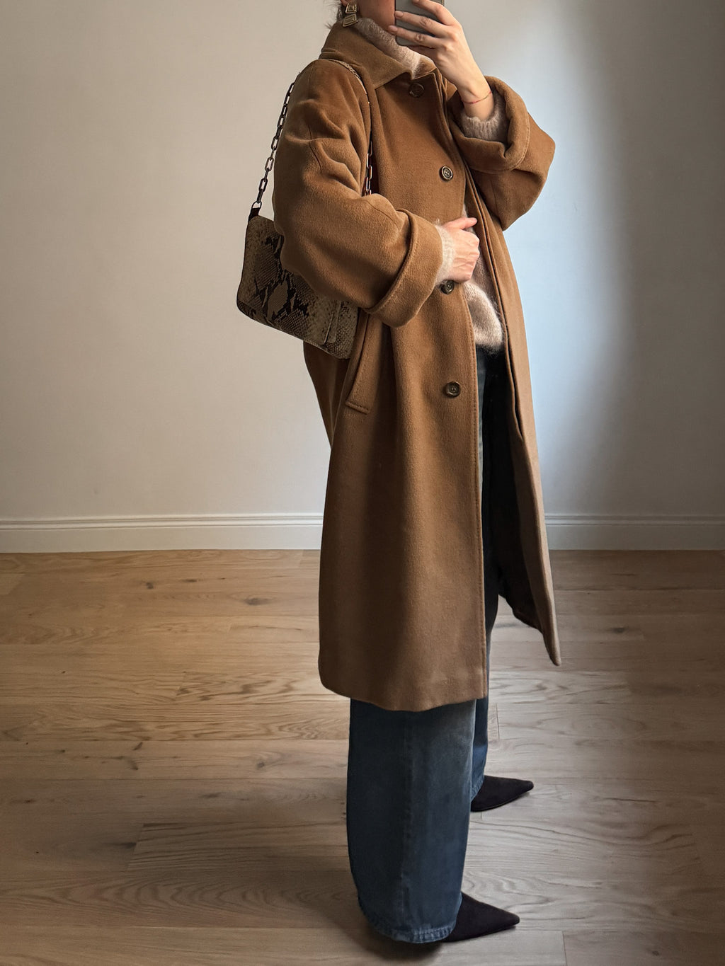Pure wool camel coat