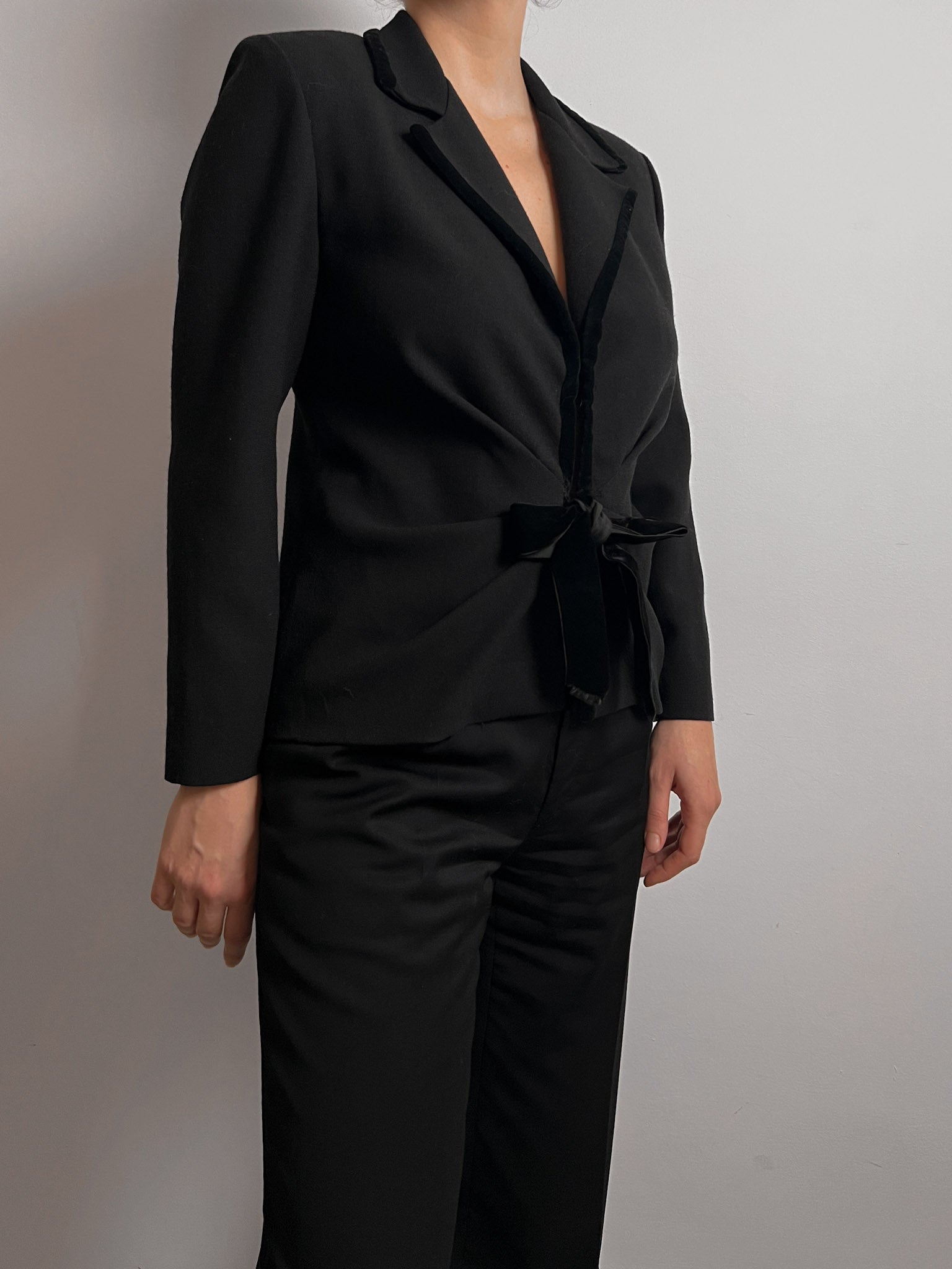 Luisa Spagnoli wool and velvet blazer