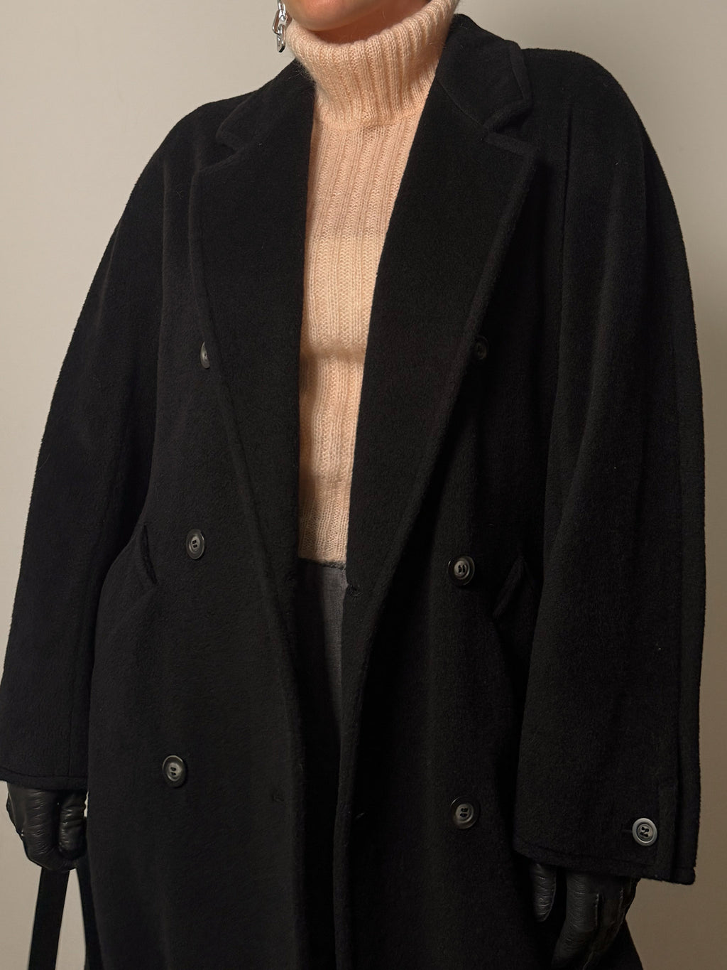 Max Mara 101801 black coat