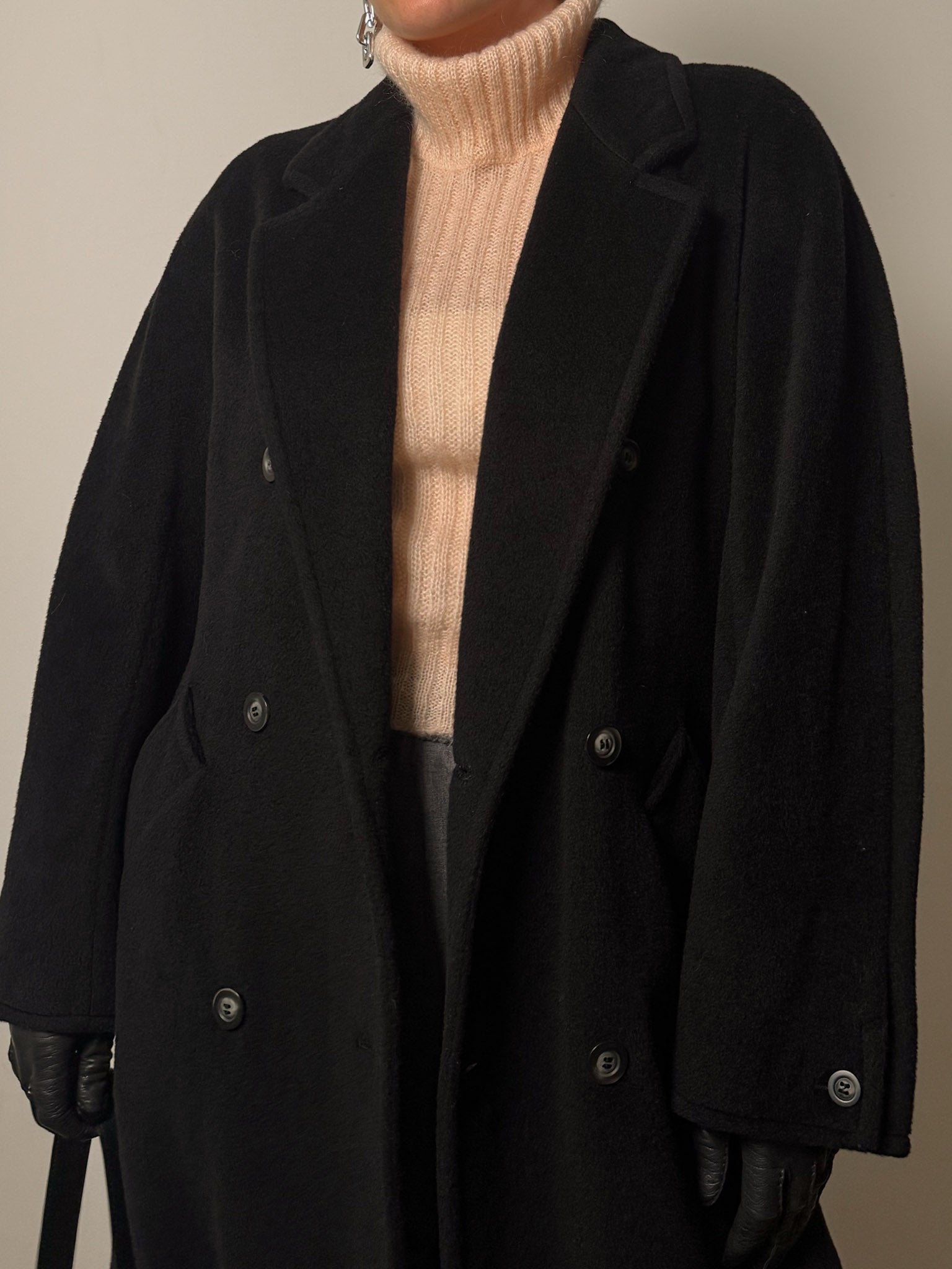 Max Mara 101801 black coat