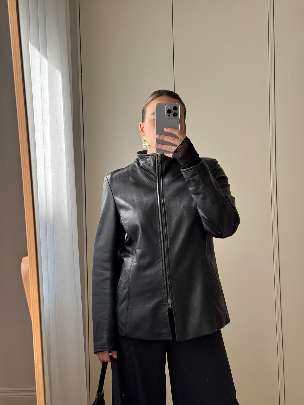 Genuin leather black jacket