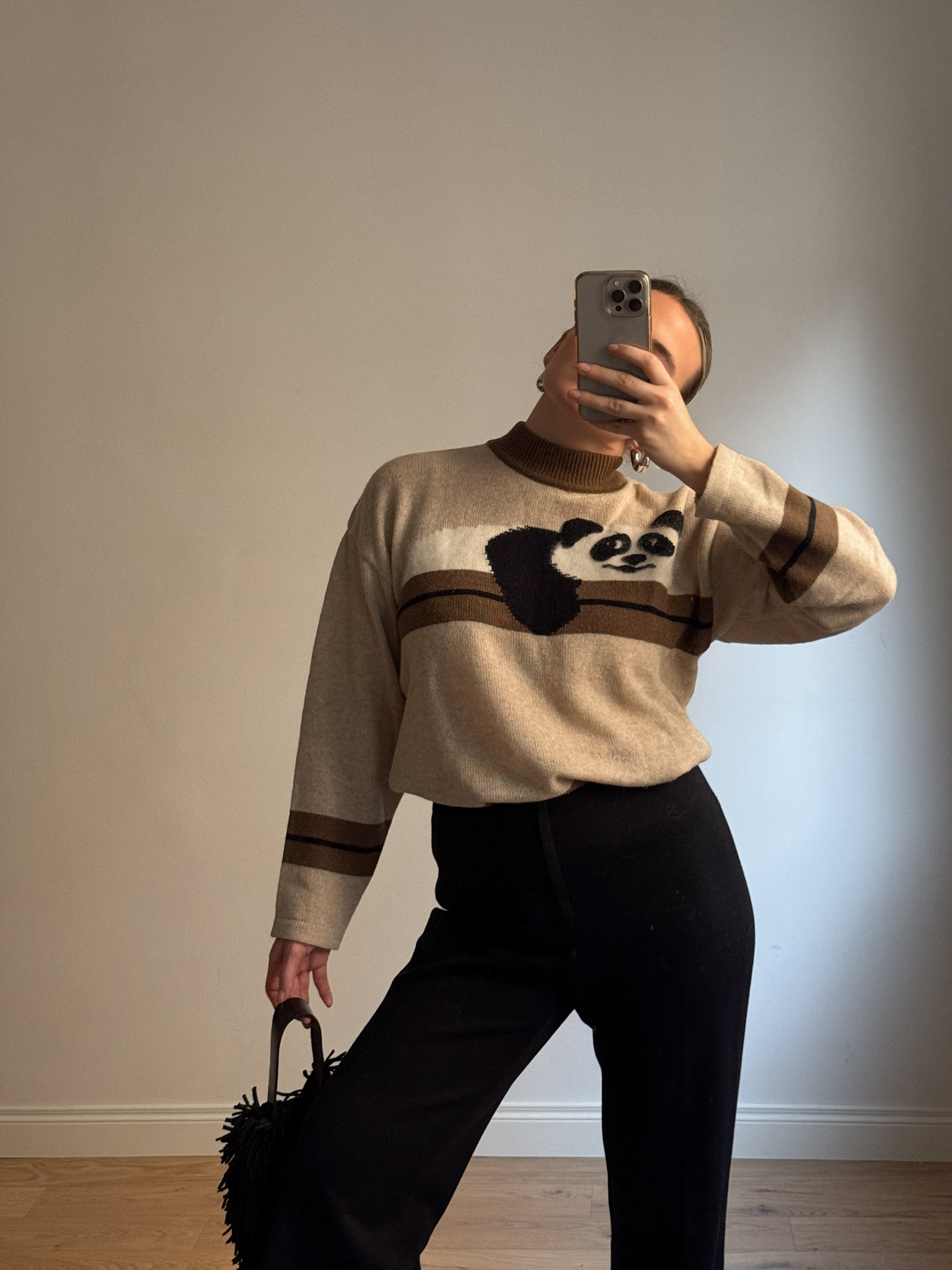 Lambswool and angora pull