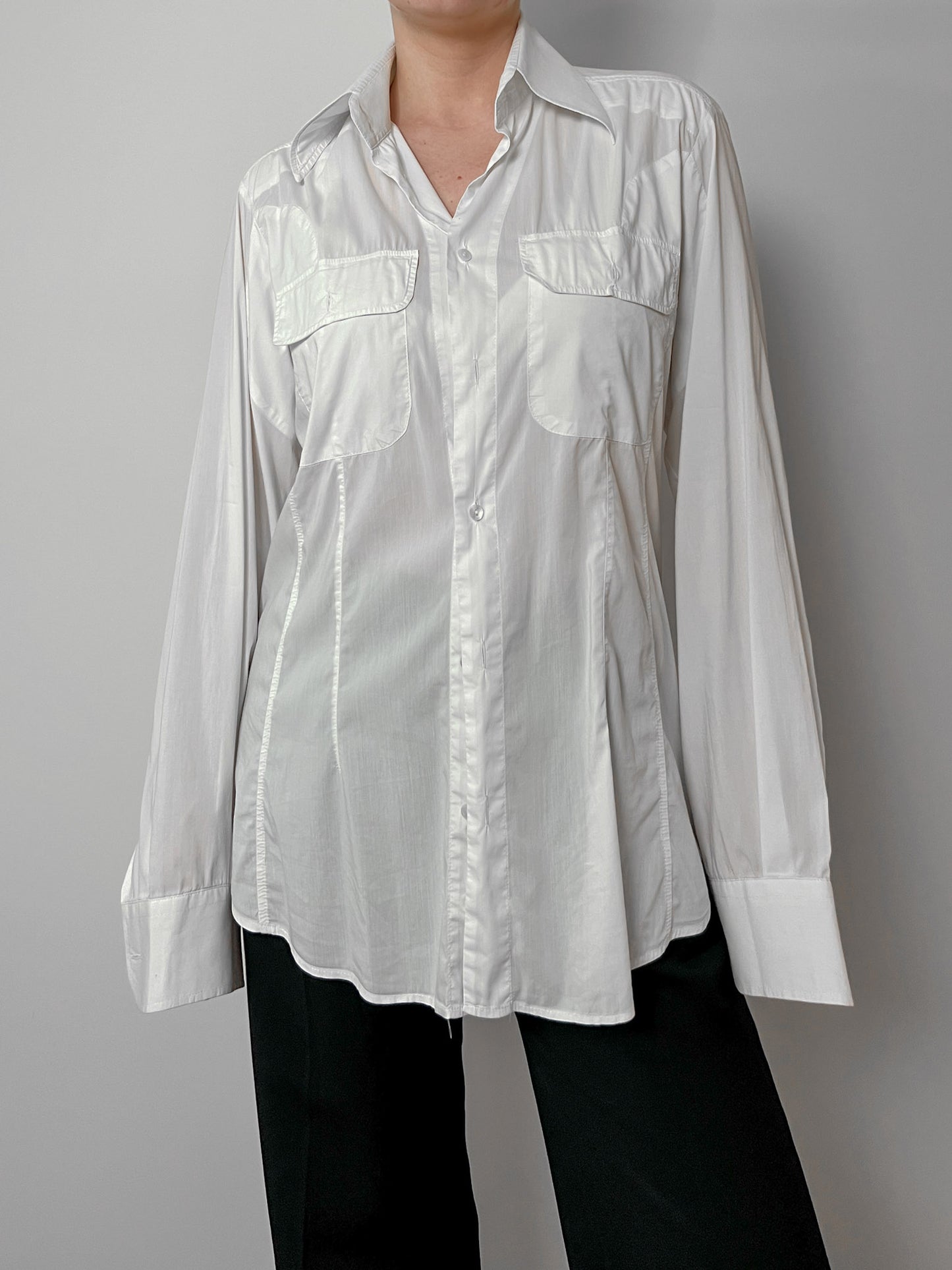 D&G pure cotton white shirt