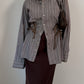 Isotta striped brown cotton