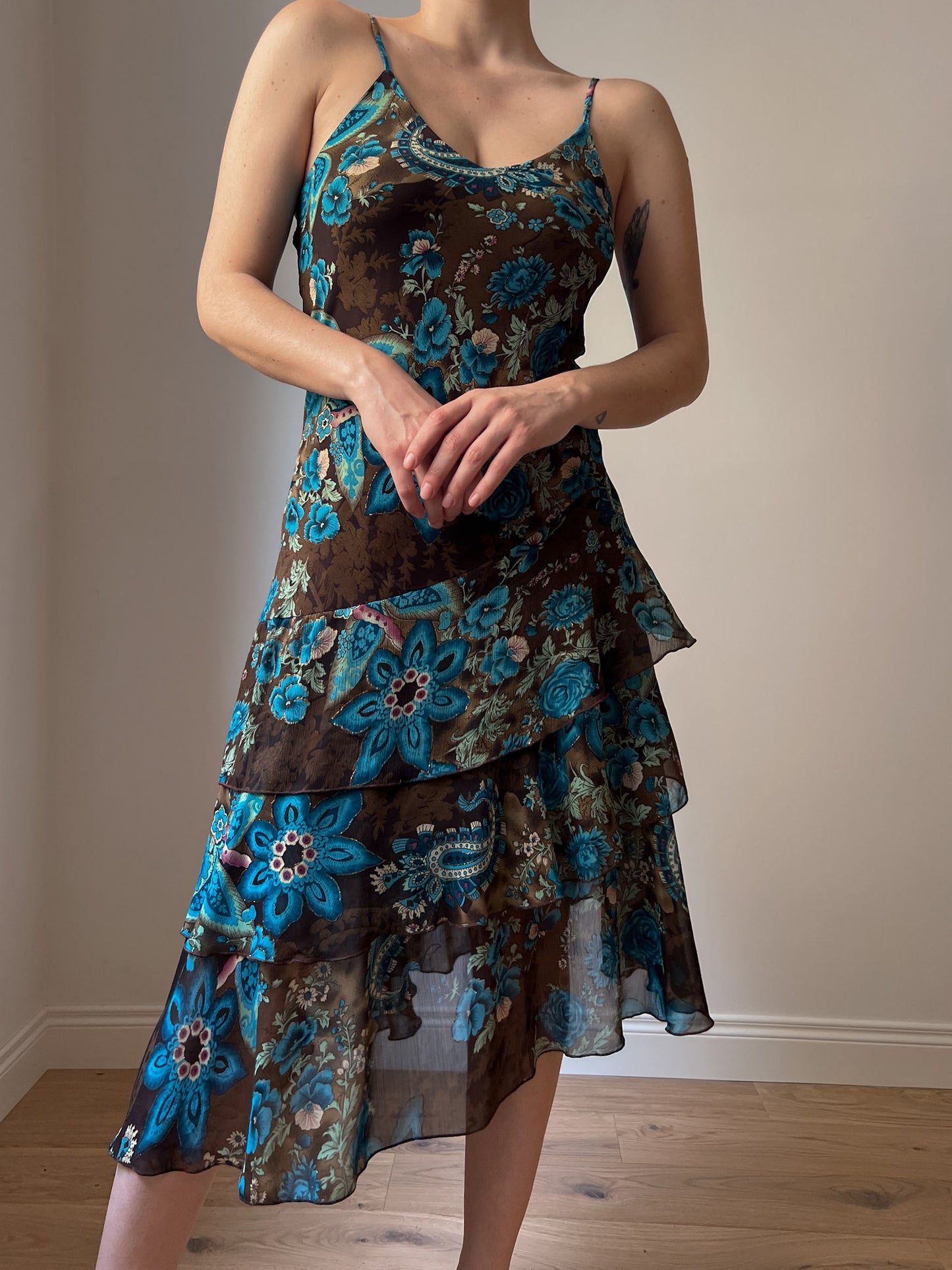 Pure viscose floral dress