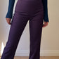 Flared purple pants