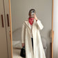 Cotton and linen ivory trench