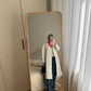 Cotton and linen ivory trench
