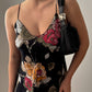 Viscose floral black dress