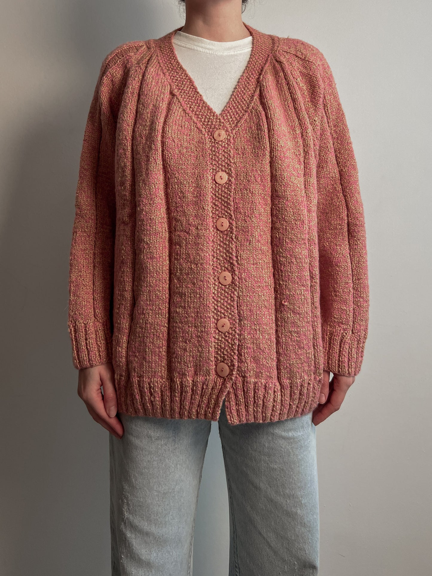 Pure wool embroidered cardigan