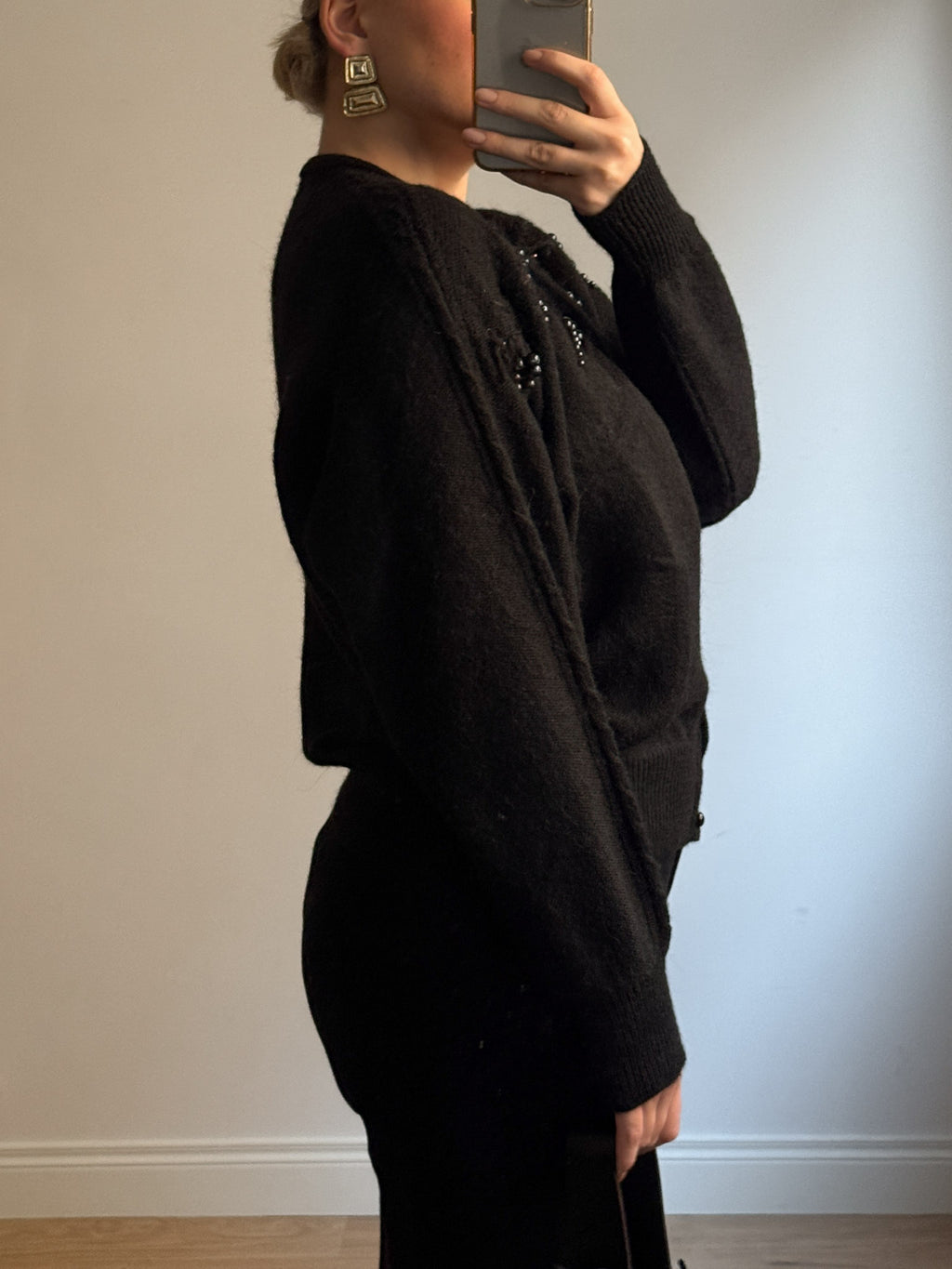Alpaca black cardigan