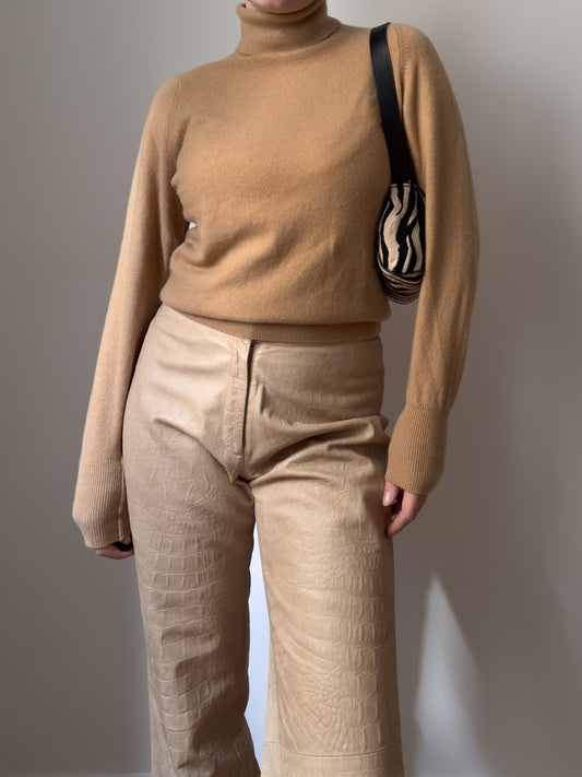 Ballantyne pure cashmere camel turtleneck