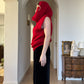 Wool blend red pull