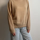 Pure cashmere beige turtleneck