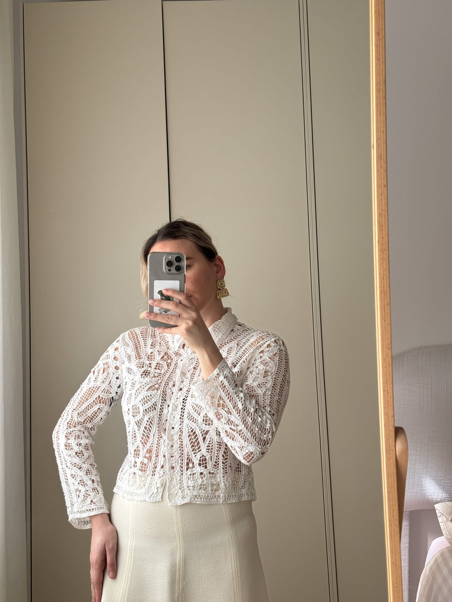 Cotton embroidered shirt