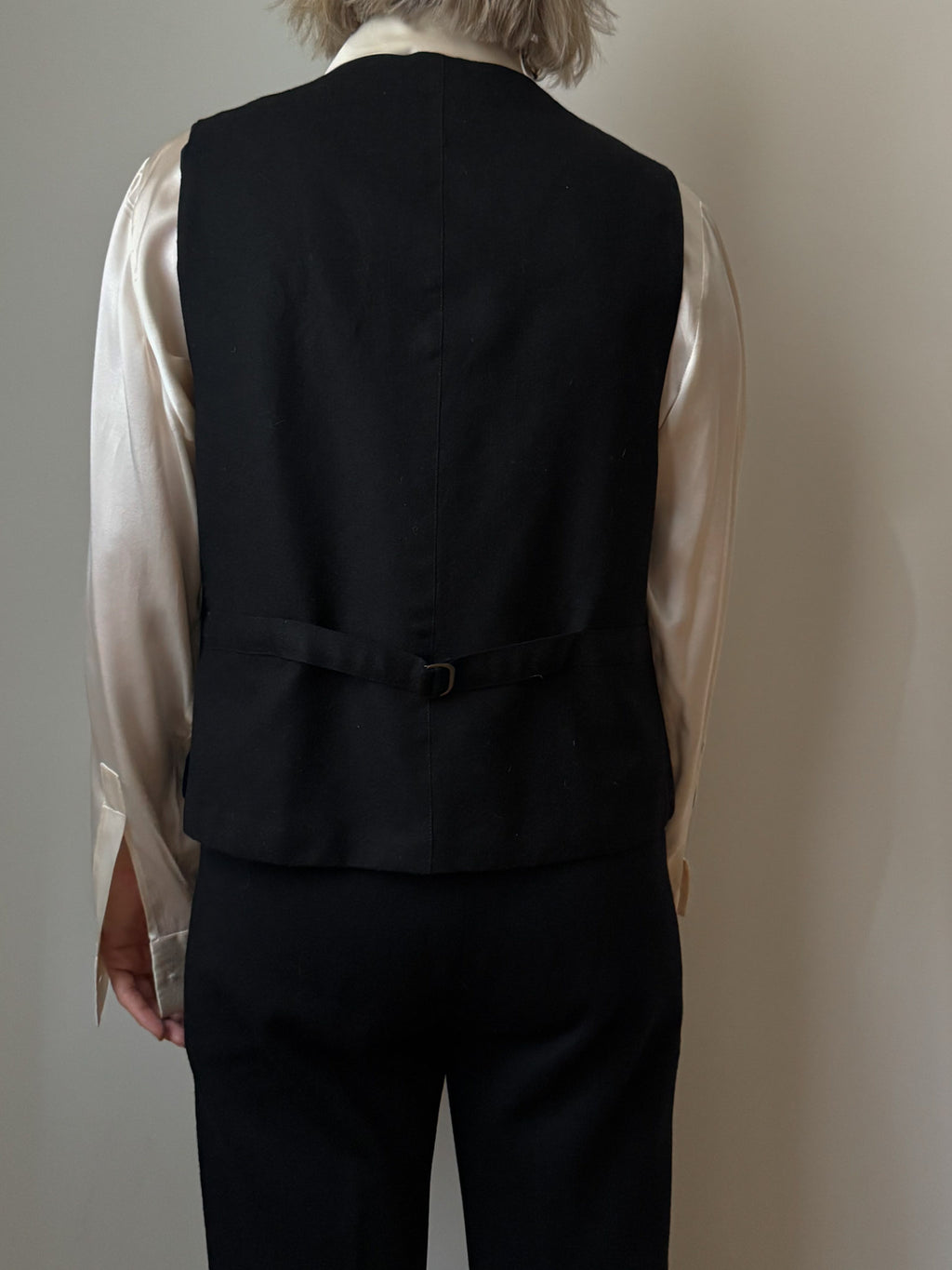 Pure wool black vest