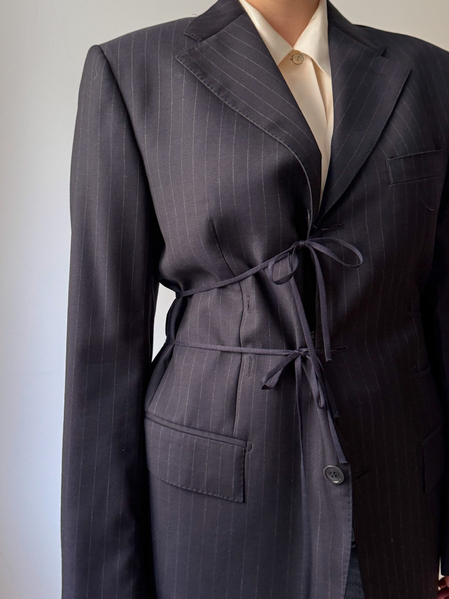 Brando pinstriped blue blazer