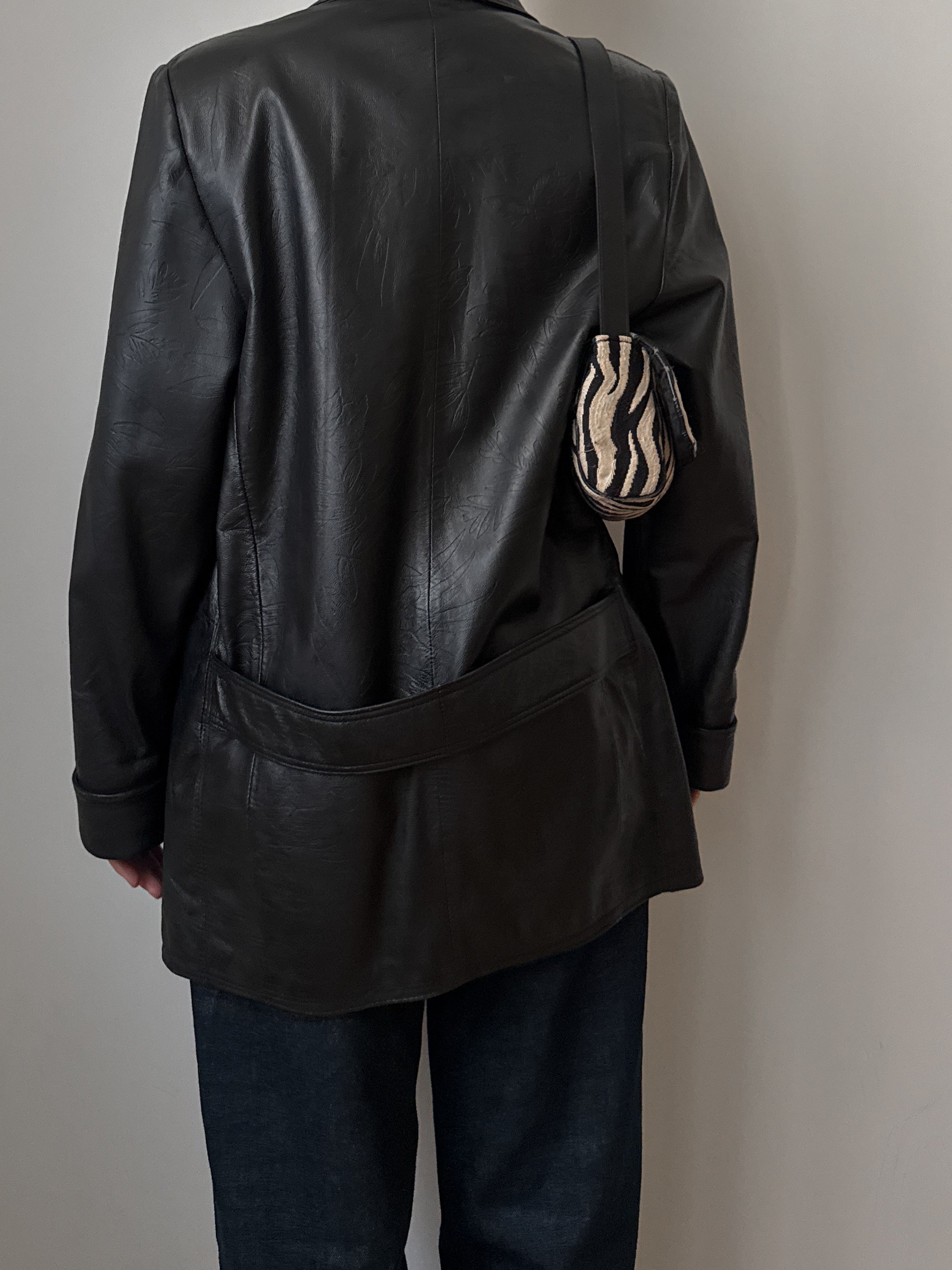 Real leather black jacket