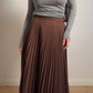 Pure virgin wool rust pleated skirt