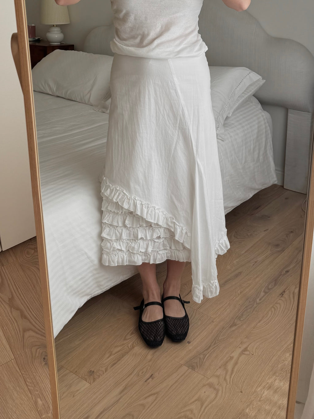 Luisa Spagnoli cotton rouches skirt