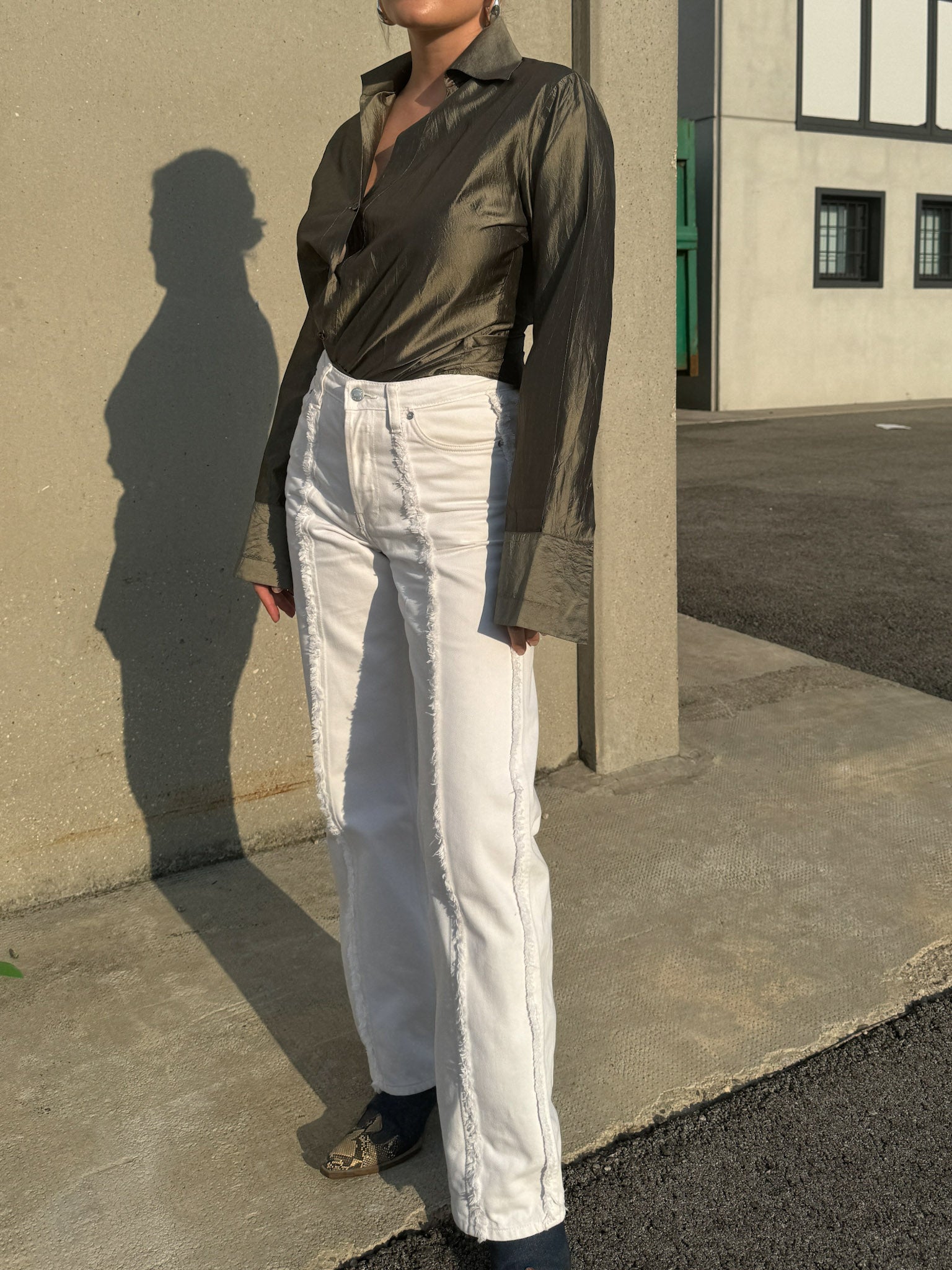 Shantung silk blouse
