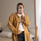 Real suede camel shirt