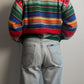 Pure wool striped cardigan