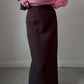 Chocolate brown long skirt