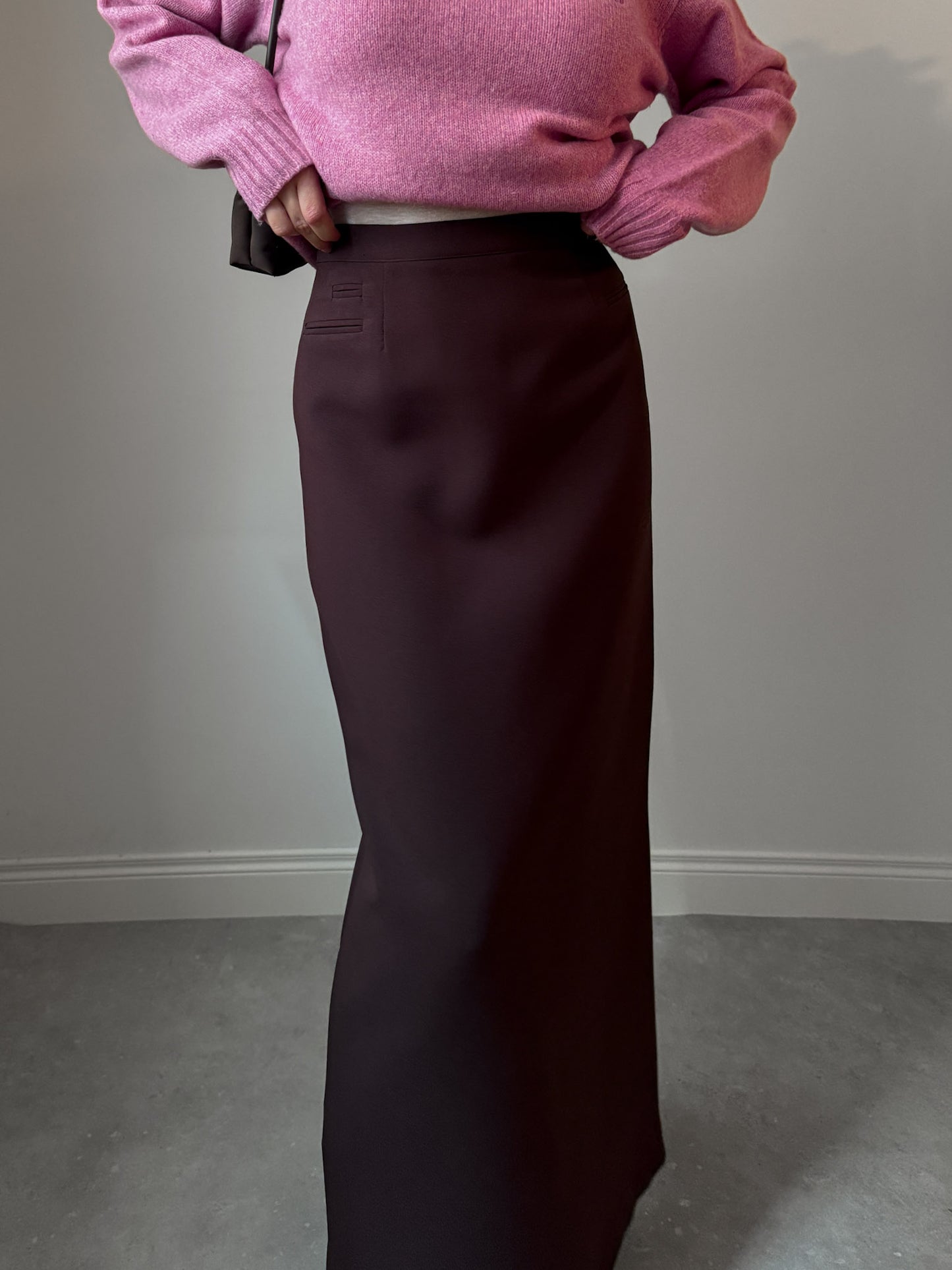 Chocolate brown long skirt