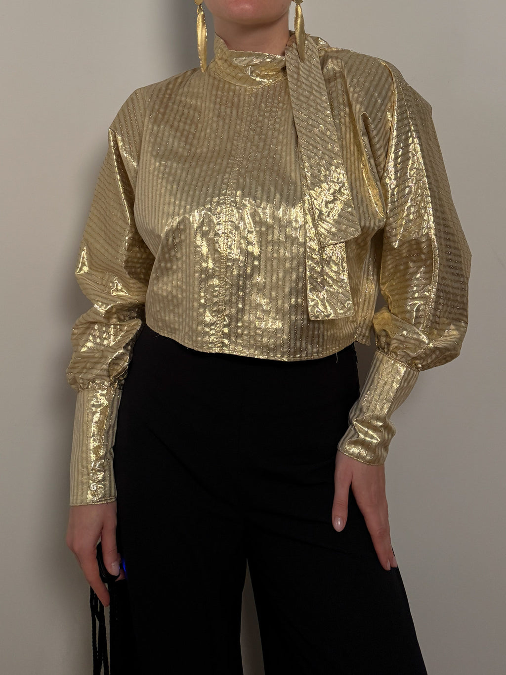 Benetton gold blouse