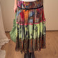 Flounced colorfull skirt