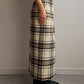 Pure wool tartan long skirt