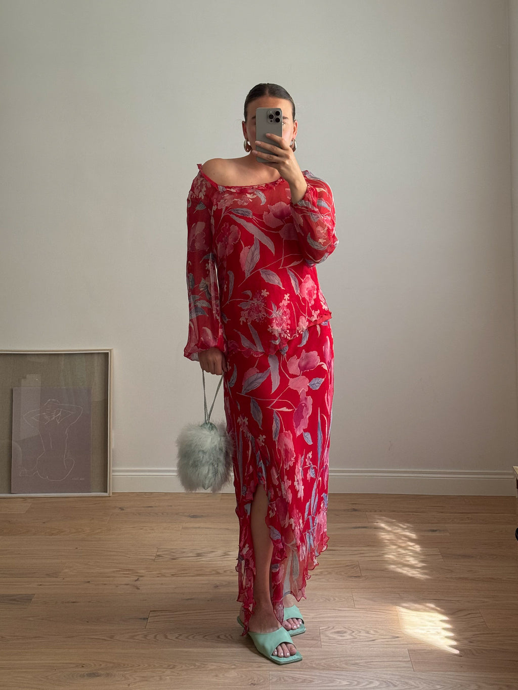 Pure silk floral co-ord