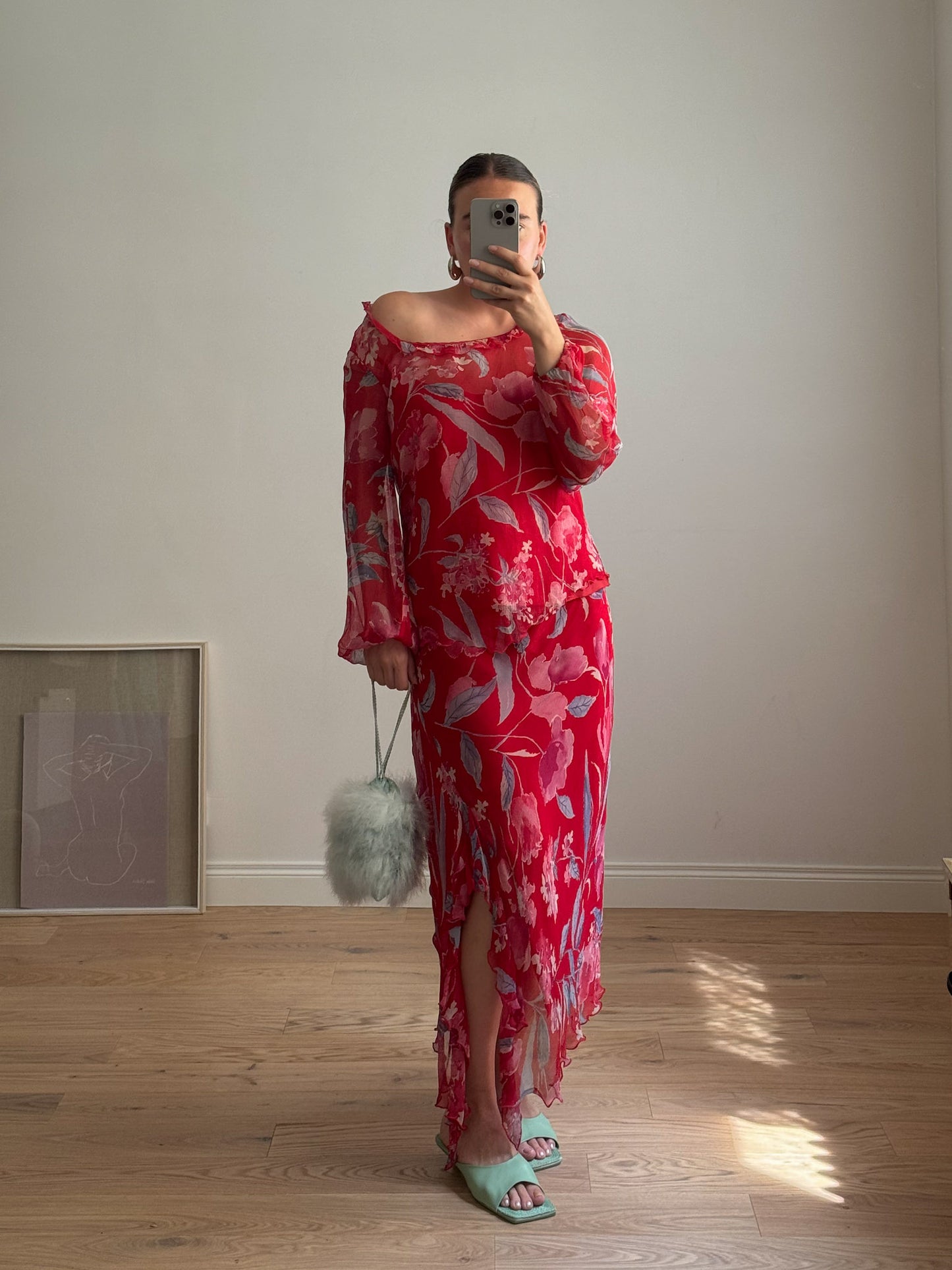 Pure silk floral co-ord