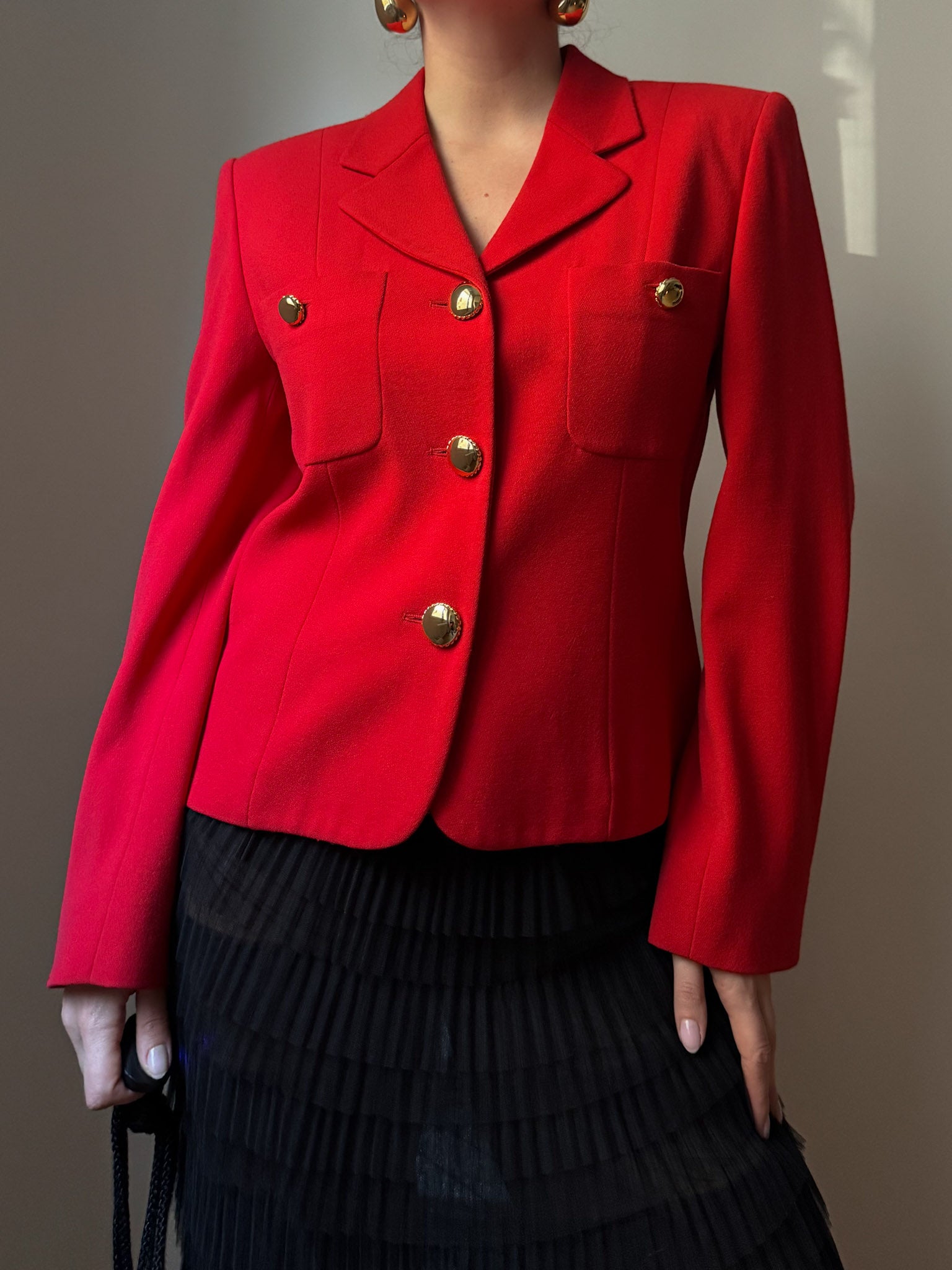 Pure wool red jacket