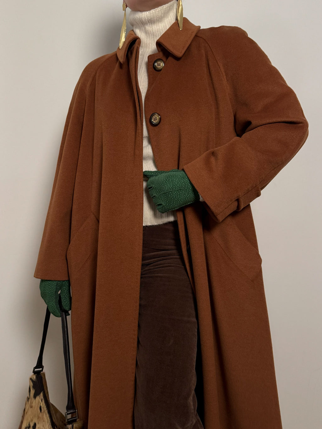 Pure wool rust coat